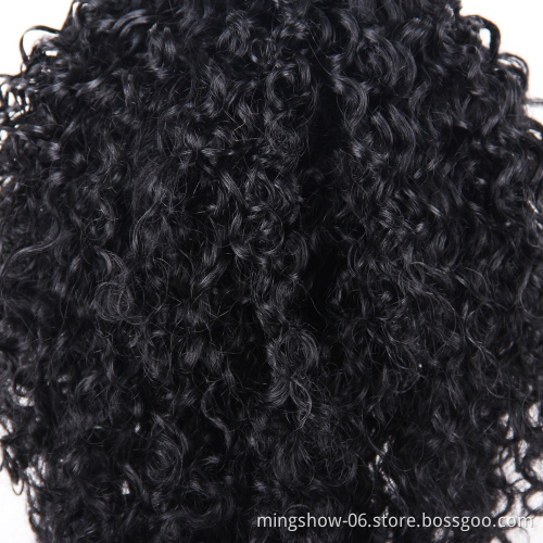 100% human hair short pre-plucked lace front wig